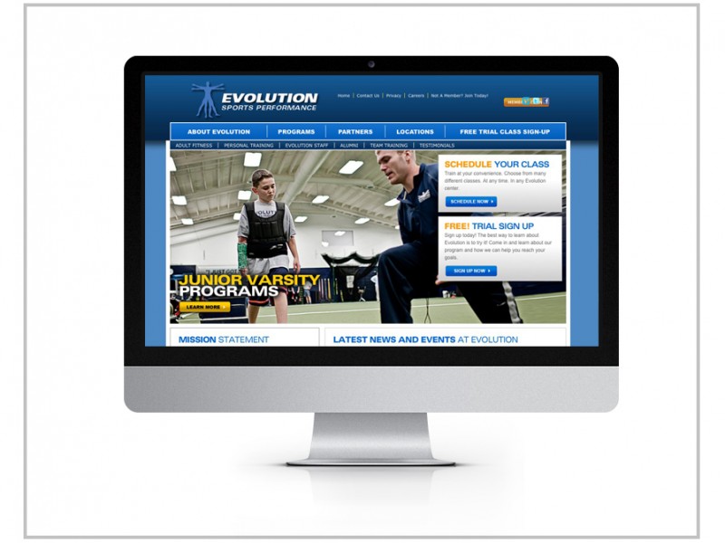 Evolution Sports Performance Website Design & Drupal Development